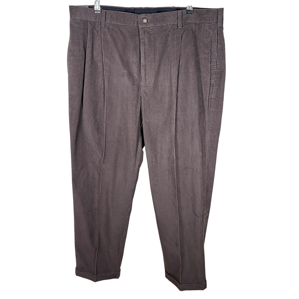 Jos A Bank Executive Collection Brown Corduroy Pleated Cuffed Pants 40x30 NWT
